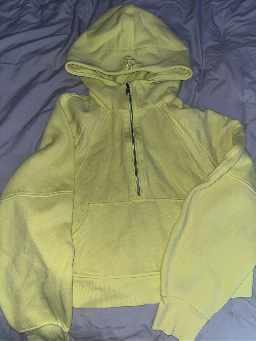Lululemon bright yellow half zip